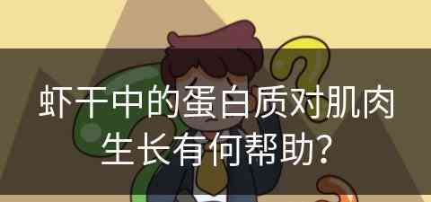 虾干中的蛋白质对肌肉生长有何帮助？
